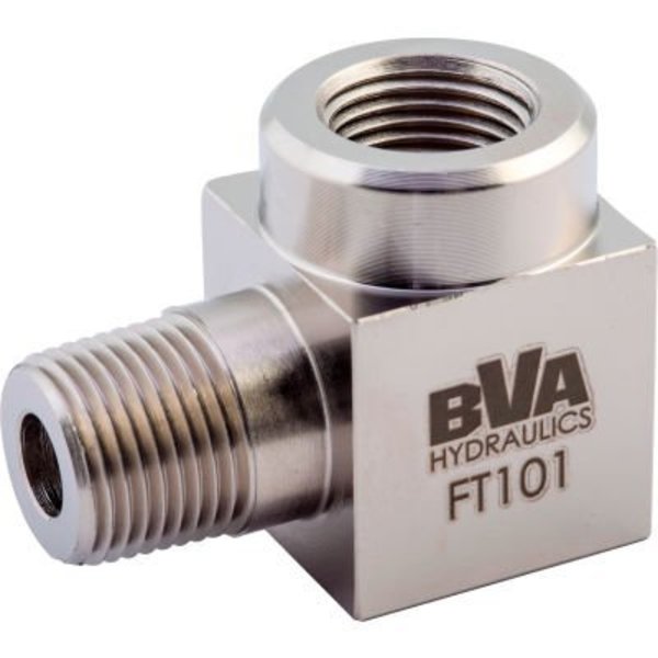 Shinn Fu America-Bva Hydraulics BVA Hydraulic Fitting Street Elbow, 90 Connector, Female 3/8in-18 NPTF to Male 3/8in-18 NPTF FT101